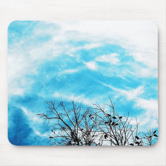 Cool Blue Sky Mouse Pad (Front)