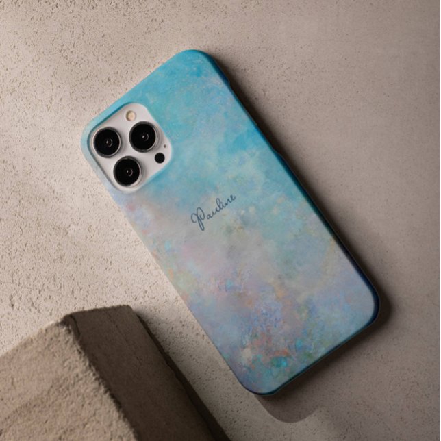 Cool Blue Sky Oil Painting Custom Name Case-Mate iPhone Case (Creator Uploaded)