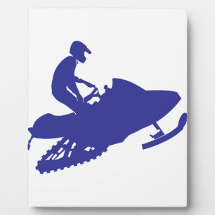 Cool Blue Snowmobiler Plaque