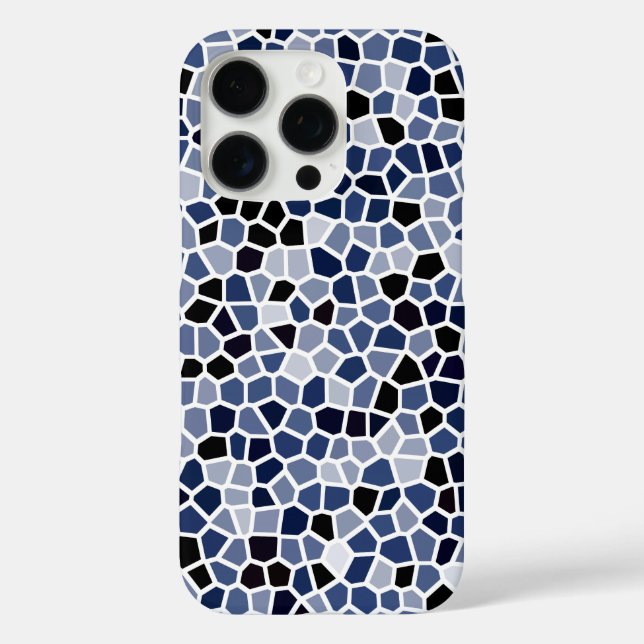COOL Blue Stained Glass Pattern Case-Mate iPhone Case (Back)
