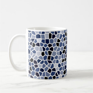 COOL Blue Stained Glass Pattern Coffee Mug