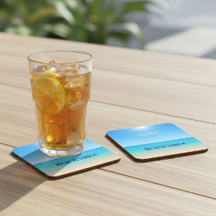 Cool Blue Tropical Beach Coaster