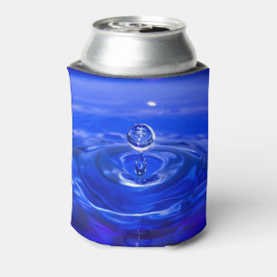 Cool Blue Water Droplet Can Cooler