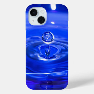 Cool Blue Water Droplet  iPhone 15 Case