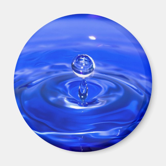 Cool Blue Water Droplet Magnet (Front)