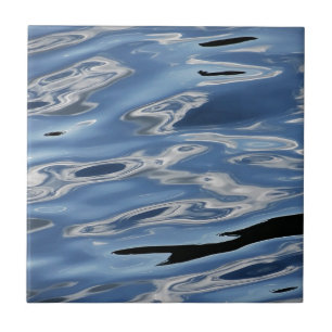 Cool blue water pattern ceramic tile
