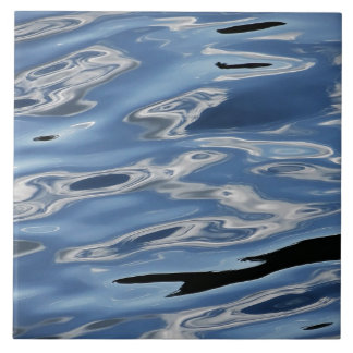 Cool blue water pattern ceramic tile