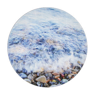 Cool blue waving water cutting board
