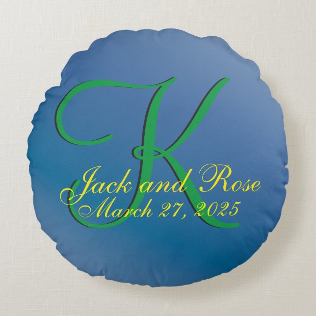 Cool Blueberry Fab Budget Round Cushion (Front)