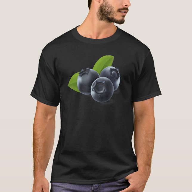 Cool Blueberry Fruit Love Blueberries Best Tasty B T-Shirt (Front)