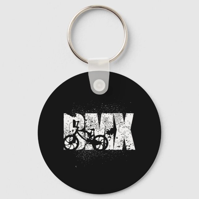 Cool BMX Bike Bicycle BMX Rider Key Ring (Front)