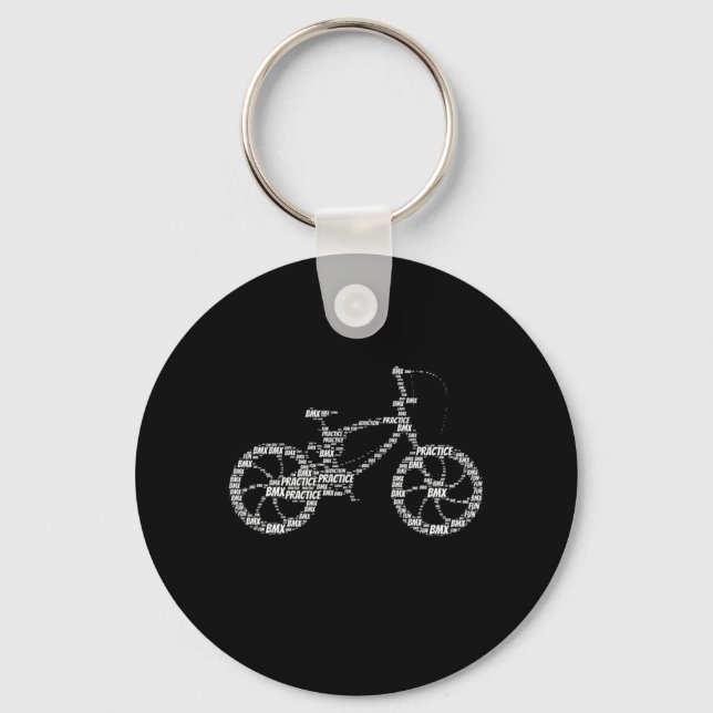 Cool BMX Bike Rider Cyclist Gift Key Ring (Front)