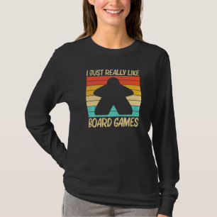Cool Board Game For Men Women Board Gamer Meeple T-Shirt