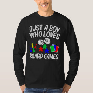 Cool Board Games Art For Boys Kids Meeple Card Che T-Shirt