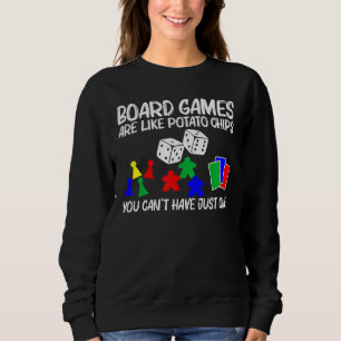 Cool Board Games Art For Men Women Meeple Card Che Sweatshirt