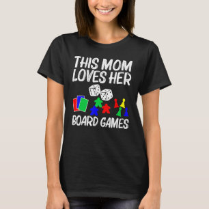 Cool Board Games Art For Mum Mother Meeple Card Ch T-Shirt