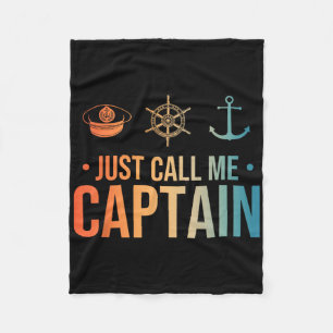 Cool Boat Captain Art For Men Women Sailboat Boati Fleece Blanket
