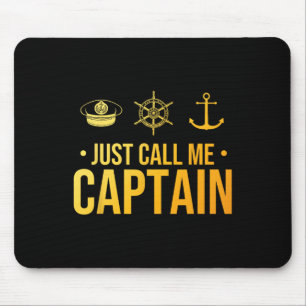 Cool Boat Captain Art For Men Women Sailboat Boati Mouse Pad