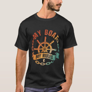 Cool Boat Captain Design For Men Women Boat Captai T-Shirt