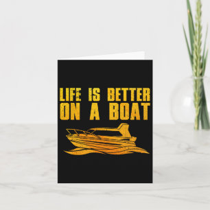 Cool Boating For Men Women Boat Captain Pontoon Ya Card