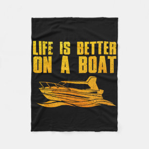 Cool Boating For Men Women Boat Captain Pontoon Ya Fleece Blanket