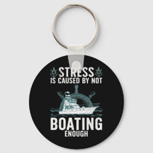Cool Boating For Men Women Stress Boater Yacht Boa Key Ring