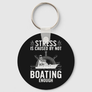 Cool Boating For Men Women Stress Boater Yacht Boa Key Ring