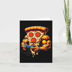 Cool Bodybuilding Gamer Pizza Present 1  Card