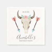 Cool Boho Cow Skull Party Favours