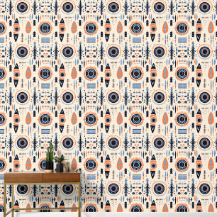 Cool Boho Southwestern pattern tiled Wallpaper