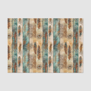 Cool Boho Western tiled pattern decoupage  Tissue Paper