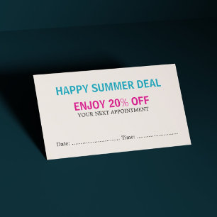 Cool Bold Pastel Colours Salon Appointment Coupon