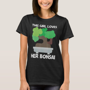 Cool Bonsai For Girls Kids Tree Plant Garden T-Shirt