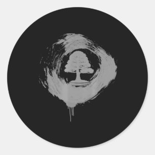 Cool Bonsai Tree - Yoga And Zen Classic Round Sticker
