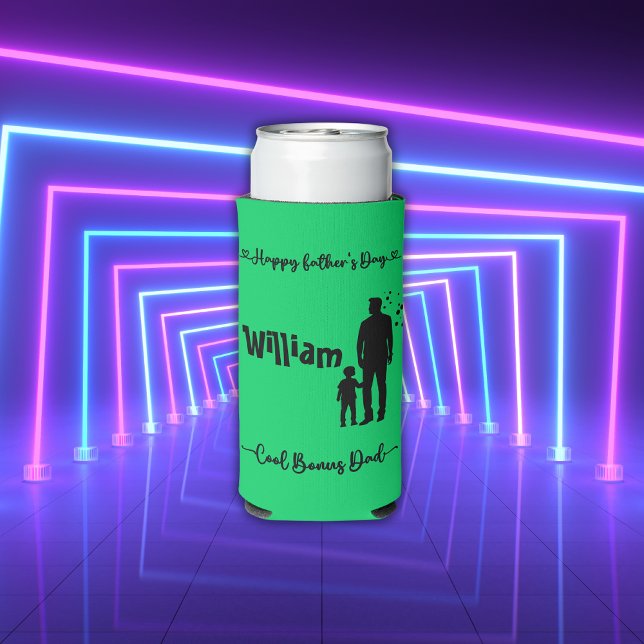 Cool Bonus Dad Happy Father's Day | Seltzer Can Cooler (Creator Uploaded)