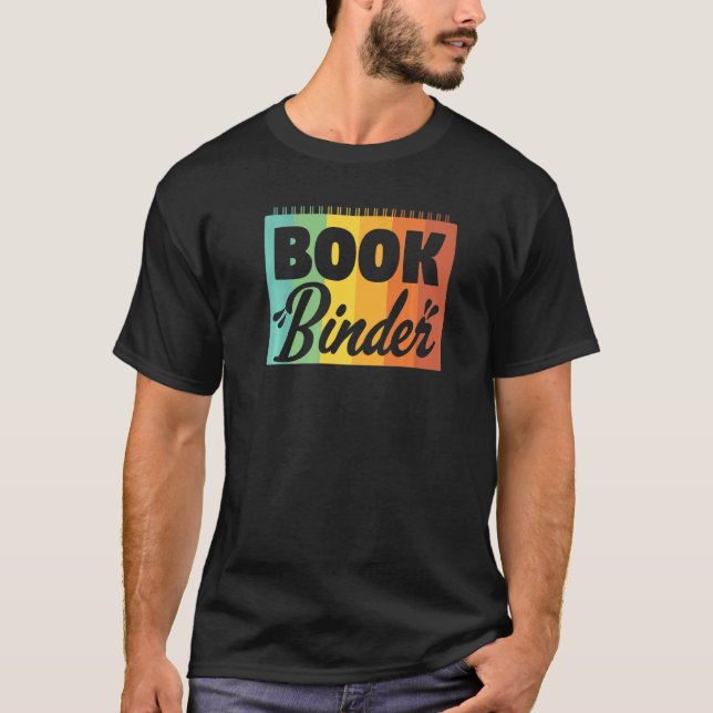 Cool Book Binder College Block Binding Reading T-Shirt (Front)
