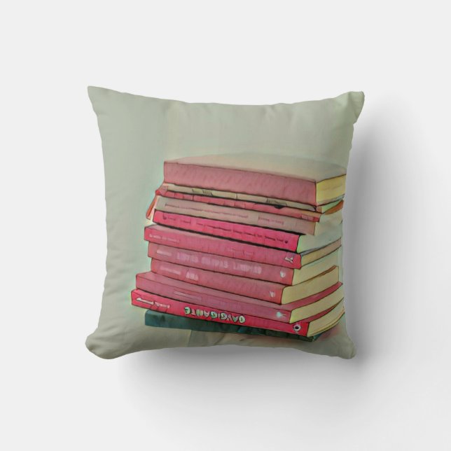 Cool book lover gift cushion (Front)