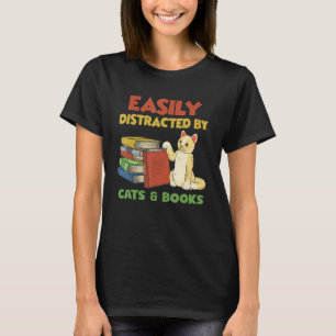 Cool Book Reader For Men Women Book   Bookworm Cat T-Shirt