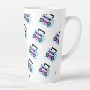 Cool Boombox Hip Hop Art Latte Mug