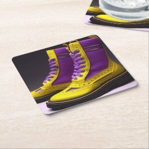 Cool Boots Square Paper Coaster