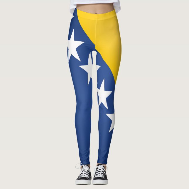 Cool Bosnia And Herzegovina Flag Fashion Leggings (Front)