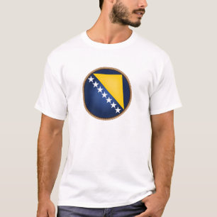 Cool Bosnia And Herzegovina Flag Seal T-Shirt