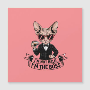 Cool Boss Sphynx Cat Coffee Art
