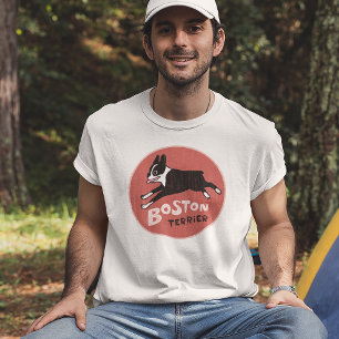 Cool Boston Terrier Vintage Style Cute Pet Dog T-Shirt