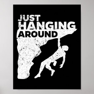 Cool Boulder Bouldering Mountain Climbing Fan Poster
