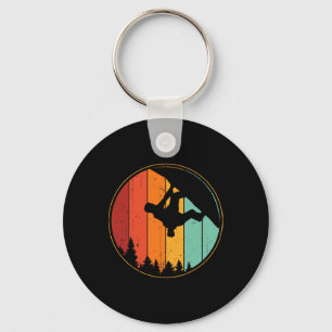 Cool Bouldering Retro Men Rock Climbing Vintage Key Ring