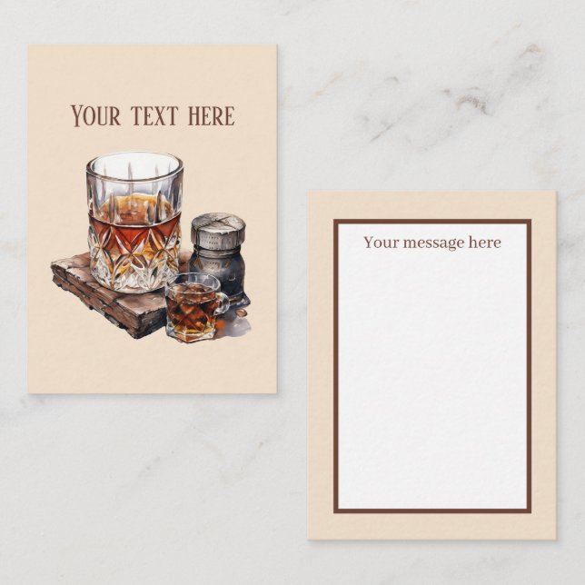 Cool Bourbon add message  Card (Front/Back)