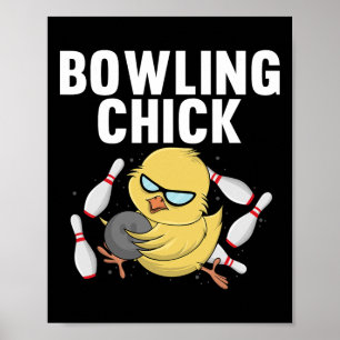 Cool Bowler For Women Girls Ladies Bowling Chick S Poster