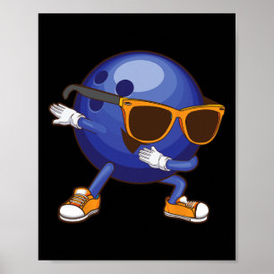 Cool Bowling Art For Men Women Boys Kid Bowling Lo Poster