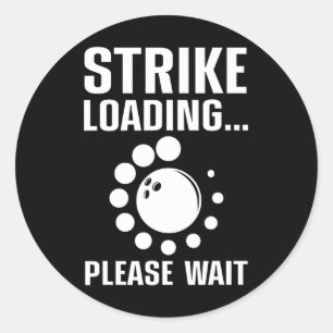 Cool Bowling Art For Men Women Kids Bowler Bowling Classic Round Sticker